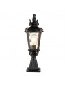 BALTIMORE Udendørs sokkellampe i aluminium og glas H56 cm 1 x E27 - Antik bronze/Rav