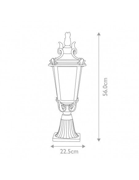 Bedlampe led udendørslamper gammel stil klassiske sokkellamper halvmur