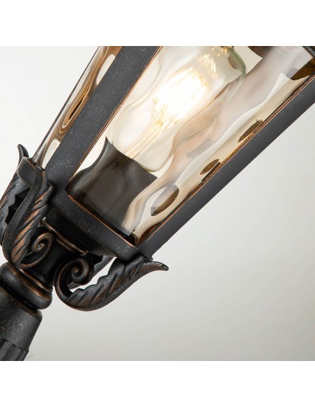 Bedlampe led udendørslamper gammel stil klassiske sokkellamper halvmur
