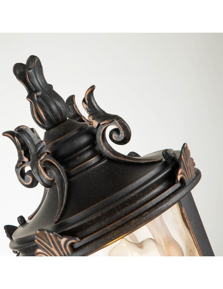 Bedlampe led udendørslamper gammel stil klassiske sokkellamper halvmur
