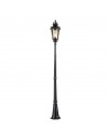 BALTIMORE Udendørs lampemast i aluminium og glas H239 cm 1 x E27 - Antik bronze/Rav