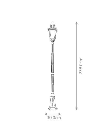 Bedlampe led udendørslamper gammel stil klassiske lampemast