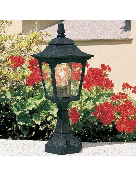 Bedlampe led udendørslamper gammel stil klassiske sokkellamper halvmur