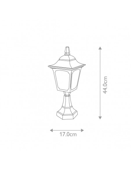 Bedlampe led udendørslamper gammel stil klassiske sokkellamper halvmur