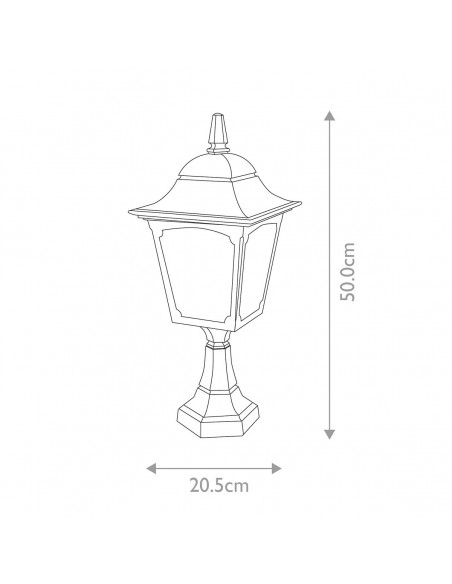 Bedlampe led udendørslamper gammel stil klassiske sokkellamper halvmur
