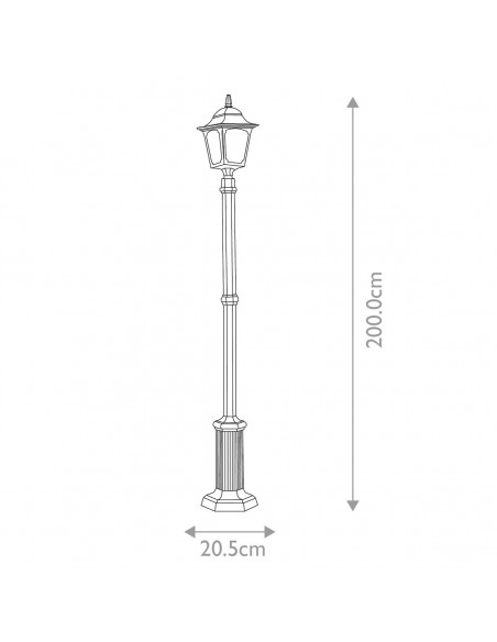 Bedlampe led udendørslamper gammel stil klassiske lampemast