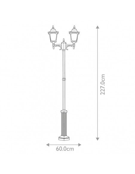 Bedlampe led udendørslamper gammel stil klassiske lampemast