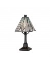 Alderley Tiffany bordlampe i stål og glas H32,3 cm 1 x E14 - Antik bronze/Multi