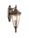 VENETIAN RAIN Udendørs væglampe i aluminium og glas H64,1 cm 2 x E14 - Børstet bronze/Matteret