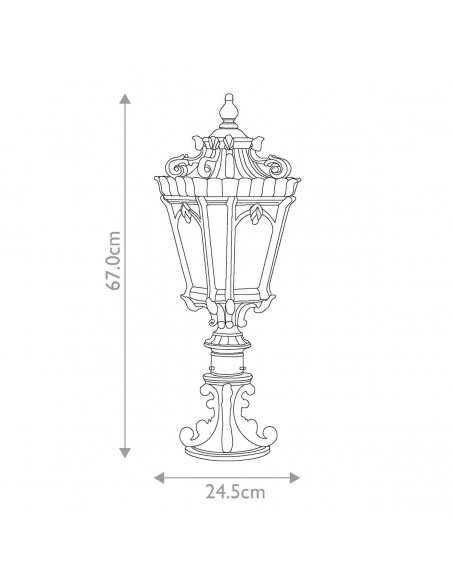 Bedlampe led udendørslamper gammel stil klassiske sokkellamper halvmur