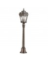 TOURNAI Udendørs bedlampe i aluminium og glas H110 cm 1 x E27 - Antik brun/Frostet
