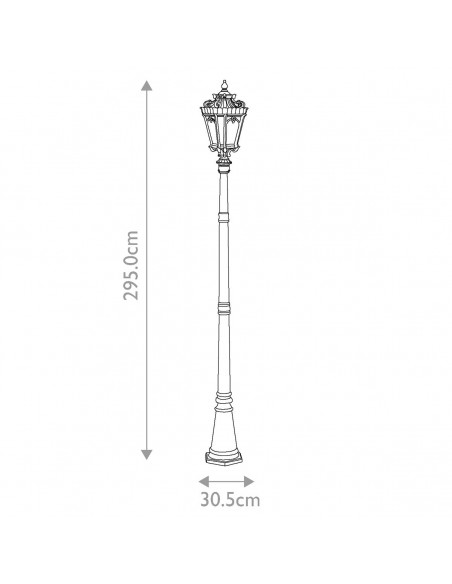 Bedlampe led udendørslamper gammel stil klassiske lampemast