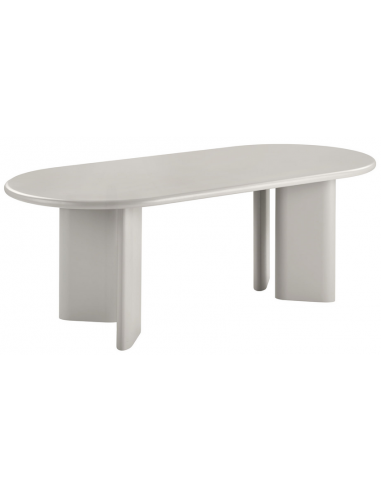 Ovalt Spisebord I Mdf 220 X 100 Cm Sand
