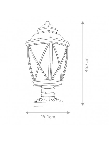 Bedlampe led udendørslamper gammel stil klassiske sokkellamper halvmur