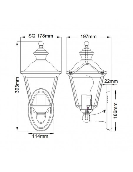 væglampe udendørslamper gammel stil klassiske udendørs lamper messing