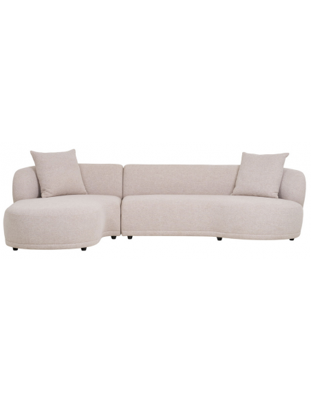sofa med chaiselong chaiselongsofa venstrevendt stof beige natur