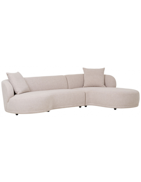 sofa med chaiselong chaiselongsofa højrevendt stof beige natur