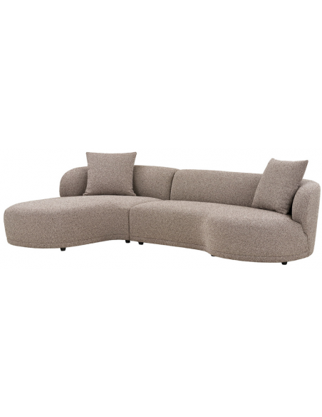 sofa med chaiselong chaiselongsofa venstrevendt stof brun