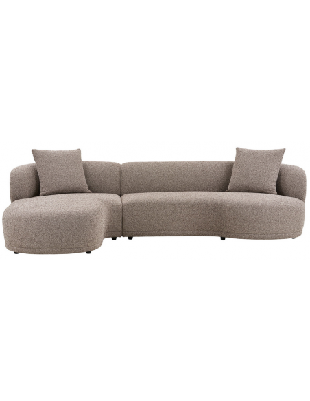 sofa med chaiselong chaiselongsofa venstrevendt stof brun