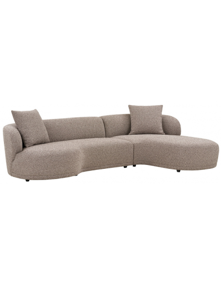 sofa med chaiselong chaiselongsofa højrevendt stof brun