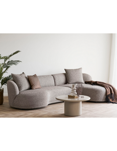 sofa med chaiselong chaiselongsofa højrevendt stof brun