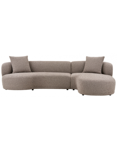 sofa med chaiselong chaiselongsofa højrevendt stof brun