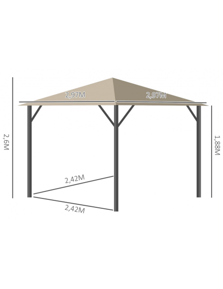 havepavillon med sider gardiner havepavillion pavillon pavillion pergola