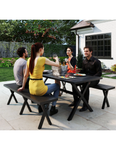 bord bænkesæt havemøbler havebænke udendørsmøbler 2