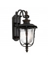 LUVERNE Udendørs væglampe i aluminium og glas H45,7 cm 1 x E27 - Antik bronze/Klar med riller