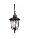LUVERNE Udendørs loftlanterne i aluminium og glas H55,2 - 168 cm 1 x E27 - Antik bronze/Klar rillet