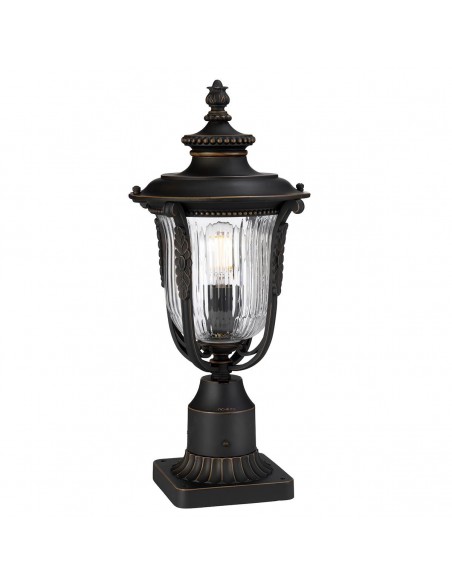 Bedlampe led udendørslamper gammel stil klassiske sokkellamper halvmur