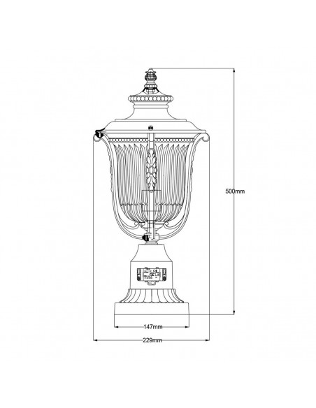 Bedlampe led udendørslamper gammel stil klassiske sokkellamper halvmur