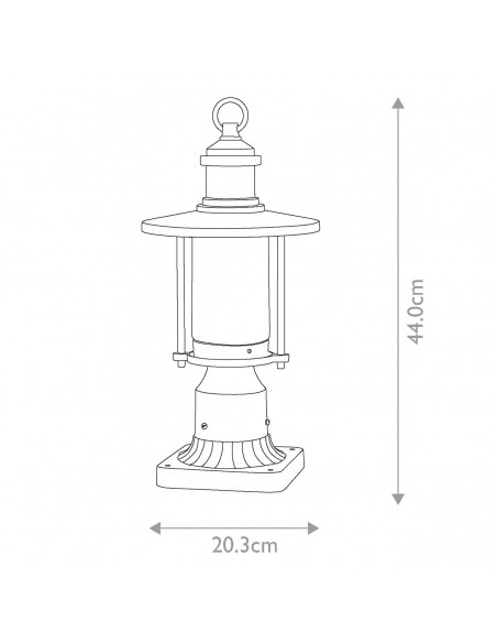 Bedlampe led udendørslamper gammel stil klassiske sokkellamper halvmur