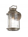 ASHLAND BAY Udendørs væglampe i aluminium og glas H34,6 cm 1 x E27 - Brændt bronze/Klar med dråbeeffekt