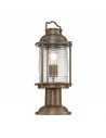 ASHLAND BAY Udendørs sokkellampe i aluminium og glas H47,1 cm 1 x E27 - Brændt bronze/Klar med dråbeeffekt