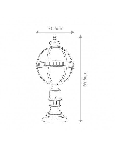 Bedlampe led udendørslamper gammel stil klassiske sokkellamper halvmur