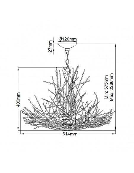 moderne design lysekrone sort
