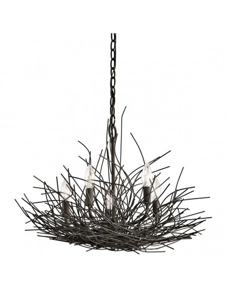 moderne design lysekrone sort
