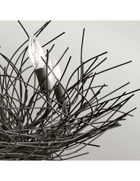 moderne design lysekrone sort