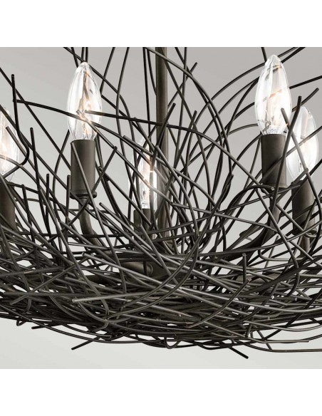 moderne design lysekrone sort