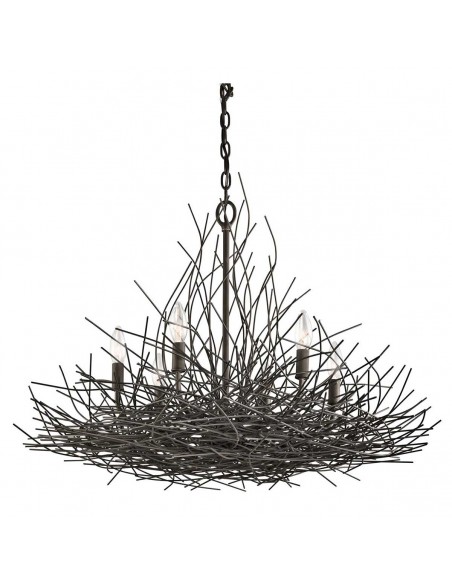 moderne design lysekrone sort