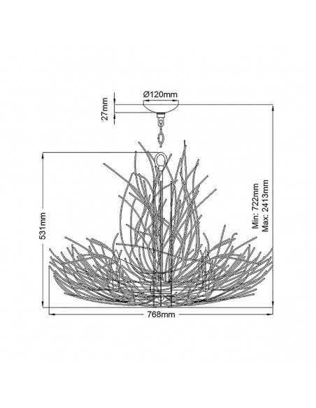 moderne design lysekrone sort