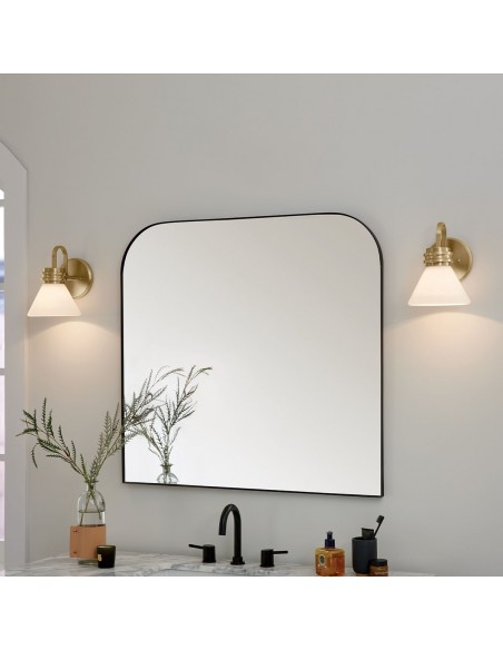 badeværelseslampe væg led messing moderne design spejl