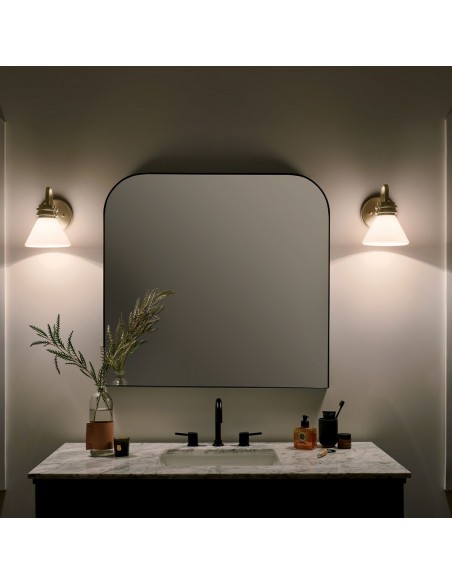 badeværelseslampe væg led messing moderne design spejl