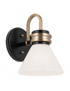 badeværelseslampe væg led sort messing moderne design spejl