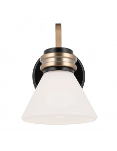 badeværelseslampe væg led sort messing moderne design spejl 2