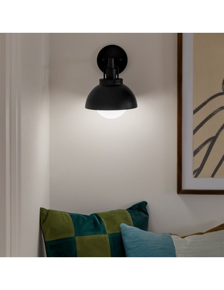 væglampe loftlampe moderne design sort