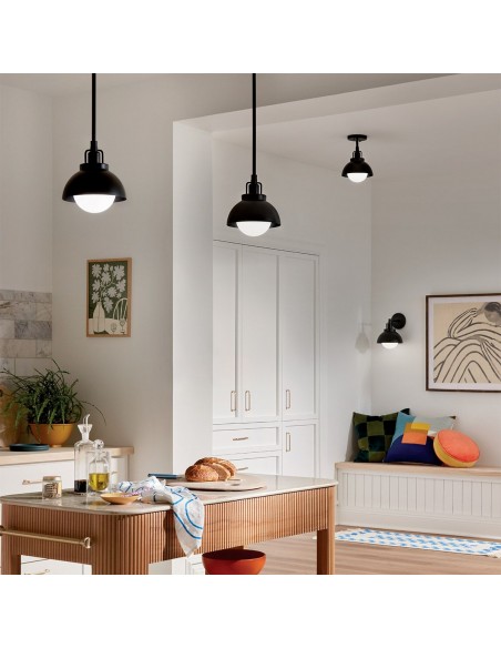 væglampe loftlampe moderne design sort