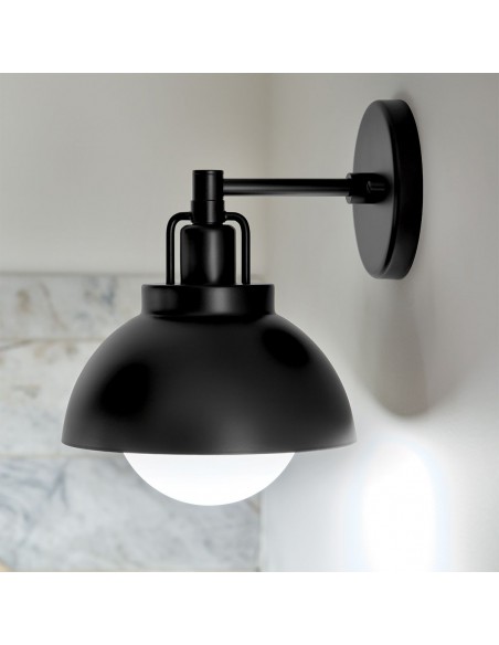 væglampe loftlampe moderne design sort