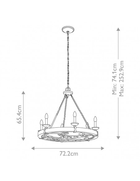 rustik design lysekrone